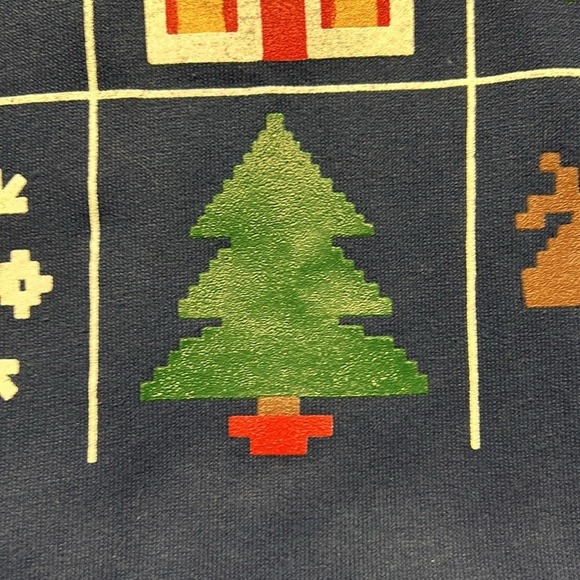 Vintage Blair Christmas Sweatshirt Holiday Crewneck Winter Festive Blue XL - Picture 14 of 15